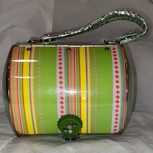 Prezzo Colorful Striped Women's Metal Handbag